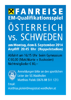 Fanreise zum Schwedenspiel