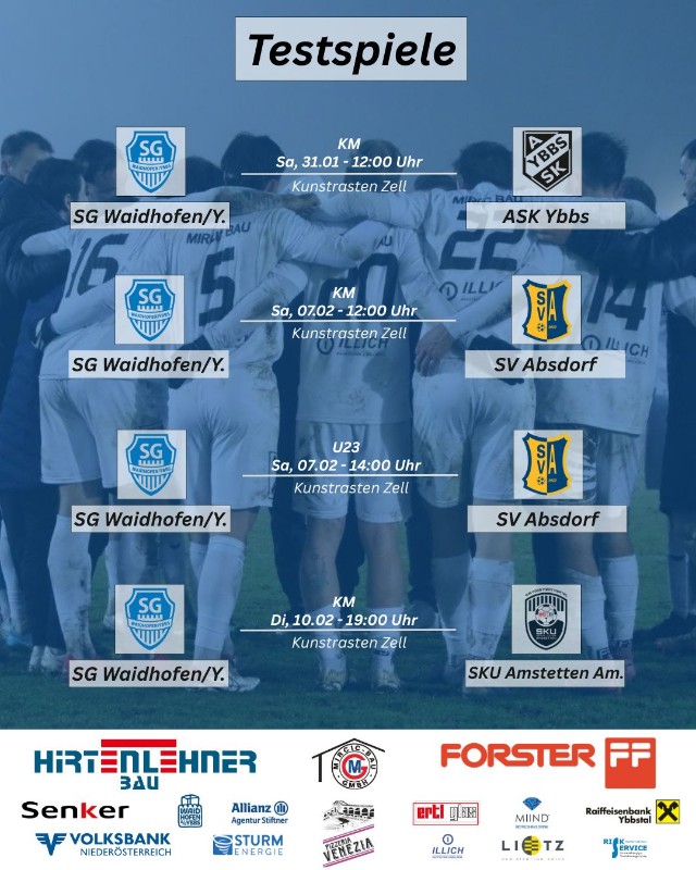 Übersicht der ersten Testspiele 