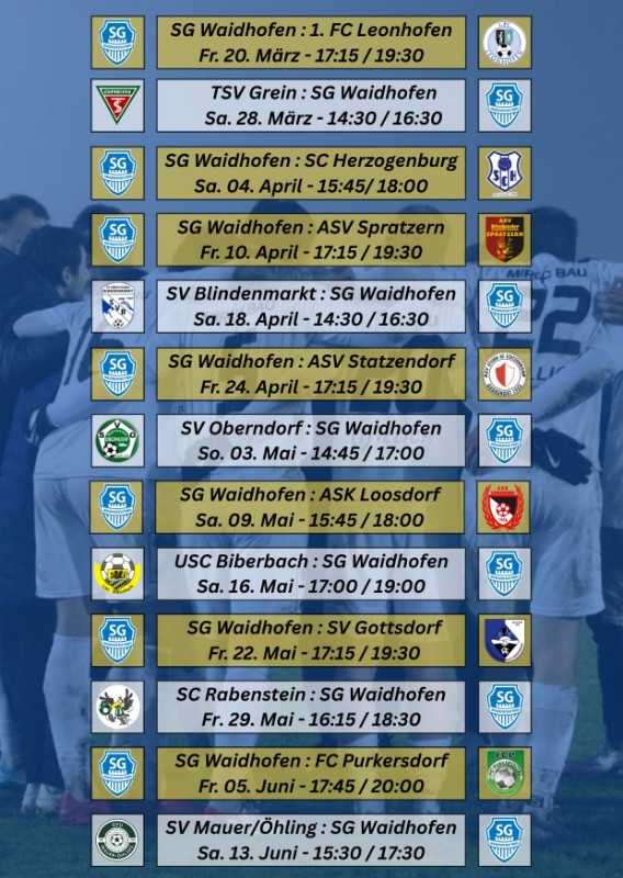 Der Spielplan für das Frühjahr 2026 ist Online!